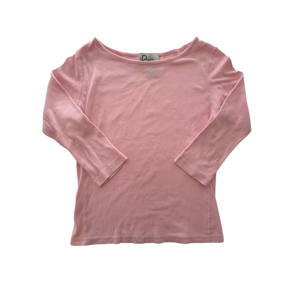 Lilly Pulitzer Womens Small Cotton Fairy Barbie Pink Preppy Soft Knit Scoop Top